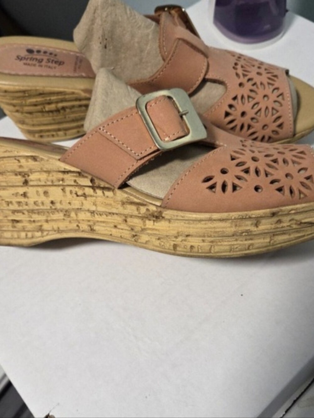 Spring Step Open-Toe Wedges - Picture 3 of 10